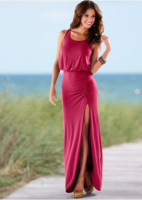 yazlik duz renk elbise